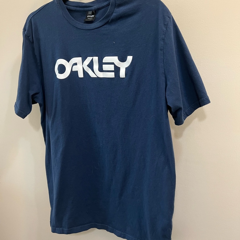Oakley Men’s Logo Crew Neck T-Shirt - Navy Blue Size XL